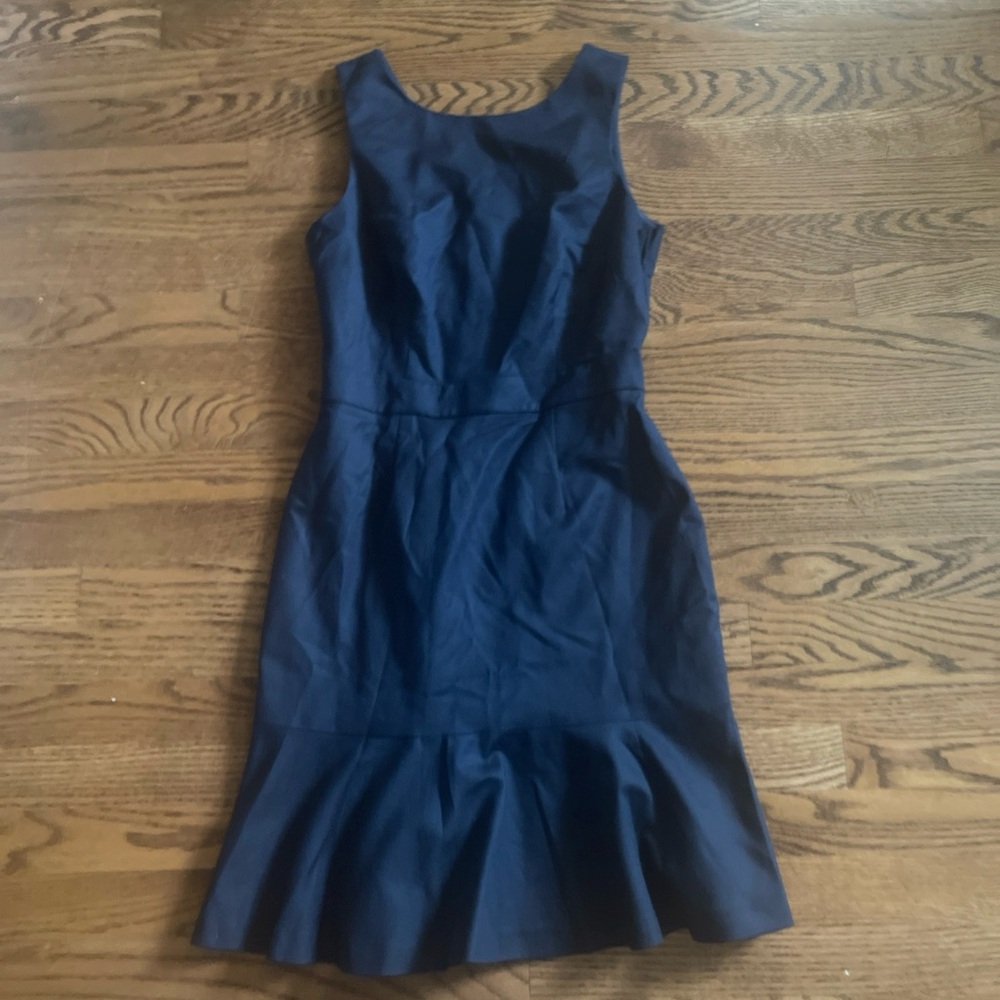 Banana Republic Blue Sheath Midi Dress Scoop Neck